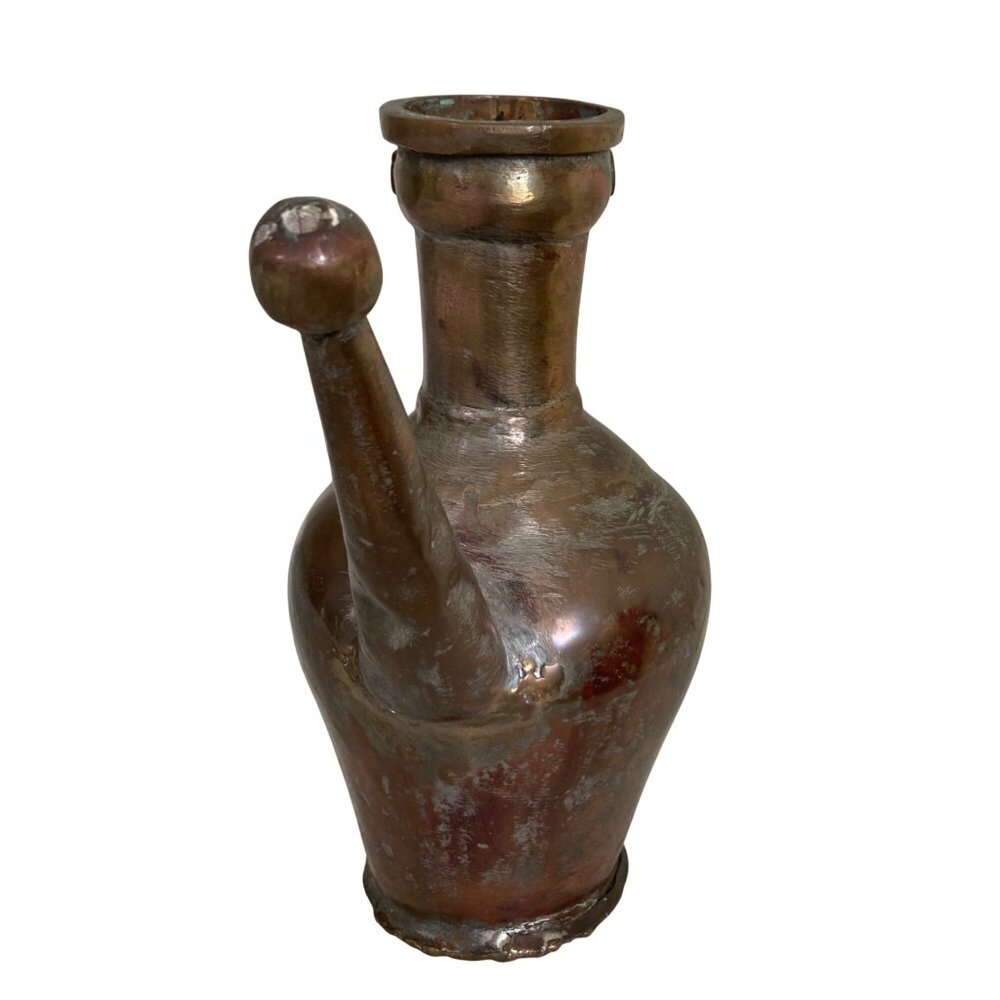 Aged Hand Forged Metal Pitcher Primitive Rustic Antique Decor - Picture 4 of 8